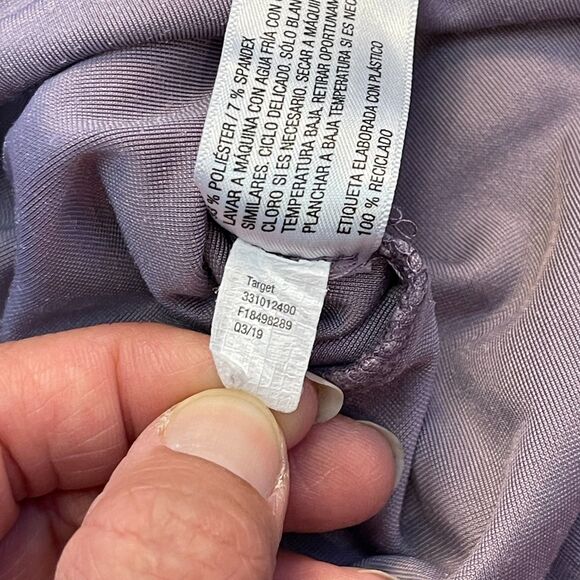 Wild Fable Purple  Velour Crushed Velvet Body Suit Small Notch Snap Closure - Picture 9 of 9